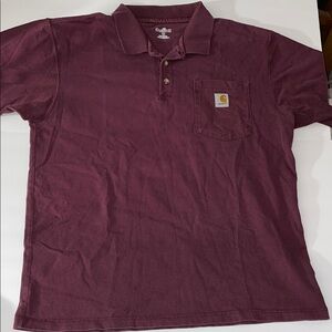 Carhartt Men's Polo Shirt - Burgundy
